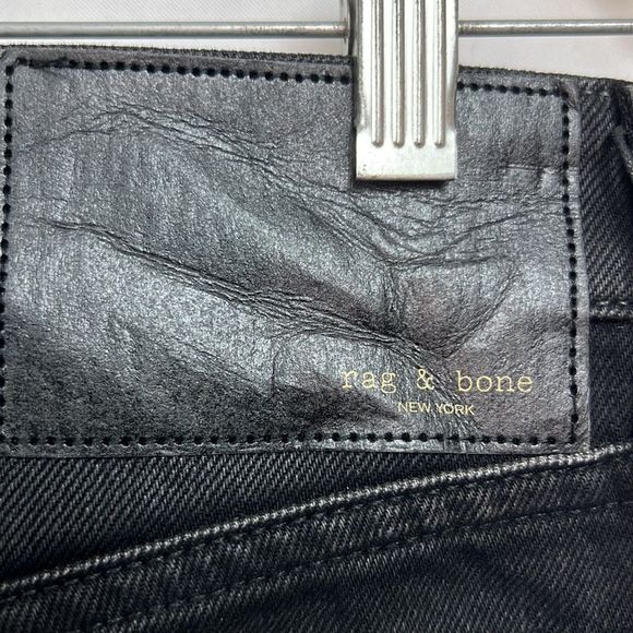 Rag & Bone Alex High-rise straight leg jeans in worn in black size 25 NWT - Picture 12 of 15